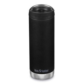 KLEAN KANTEEN ISOLATIEFLES TKWIDE MET KOFFIEDOP - ZWART (473 ML)