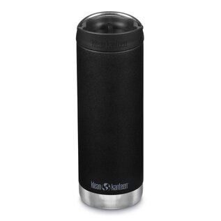 KLEAN KANTEEN ISOLATIEFLES TKWIDE MET KOFFIEDOP - ZWART (473 ML)