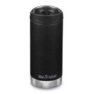 KLEAN KANTEEN ISOLATIEFLES TKWIDE MET KOFFIEDOP - ZWART (355 ML)
