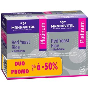 MANNAVITAL NATURAL PRODUCTS DUOPACK - RED YEAST RICE + BERBÉRINE + Q10 PLATINUM (2 X 60 V-CAPS)