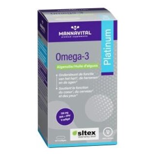 MANNAVITAL NATURAL PRODUCTS OMEGA-3 PLATINUM ALGENOLIE 700 MG DHA + EPA (60 SOFTGELS)