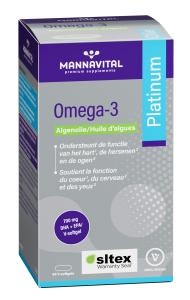 MANNAVITAL NATURAL PRODUCTS OMEGA-3 PLATINUM ALGENOLIE 700 MG DHA + EPA (60 SOFTGELS)