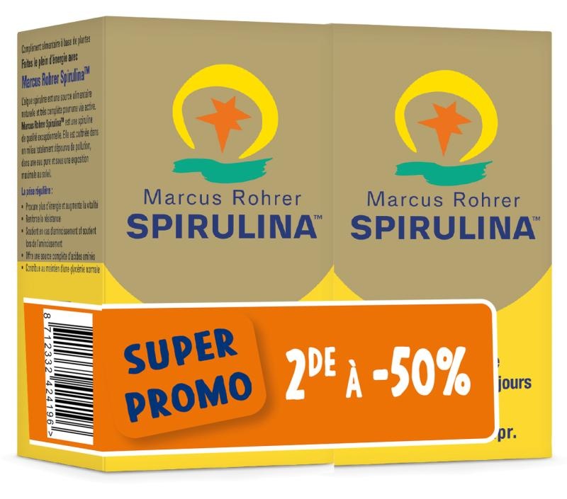 MARCUS ROHRER SPIRULINA (HAWAÏ) (2 x 180 TABLETTEN) - PROMO!!!