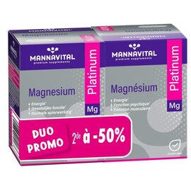 MANNAVITAL NATURAL PRODUCTS DUOPACK MAGNÉSIUM PLATINUM (2 x 90 COMPRIMÉS) - PROMOTION !!!