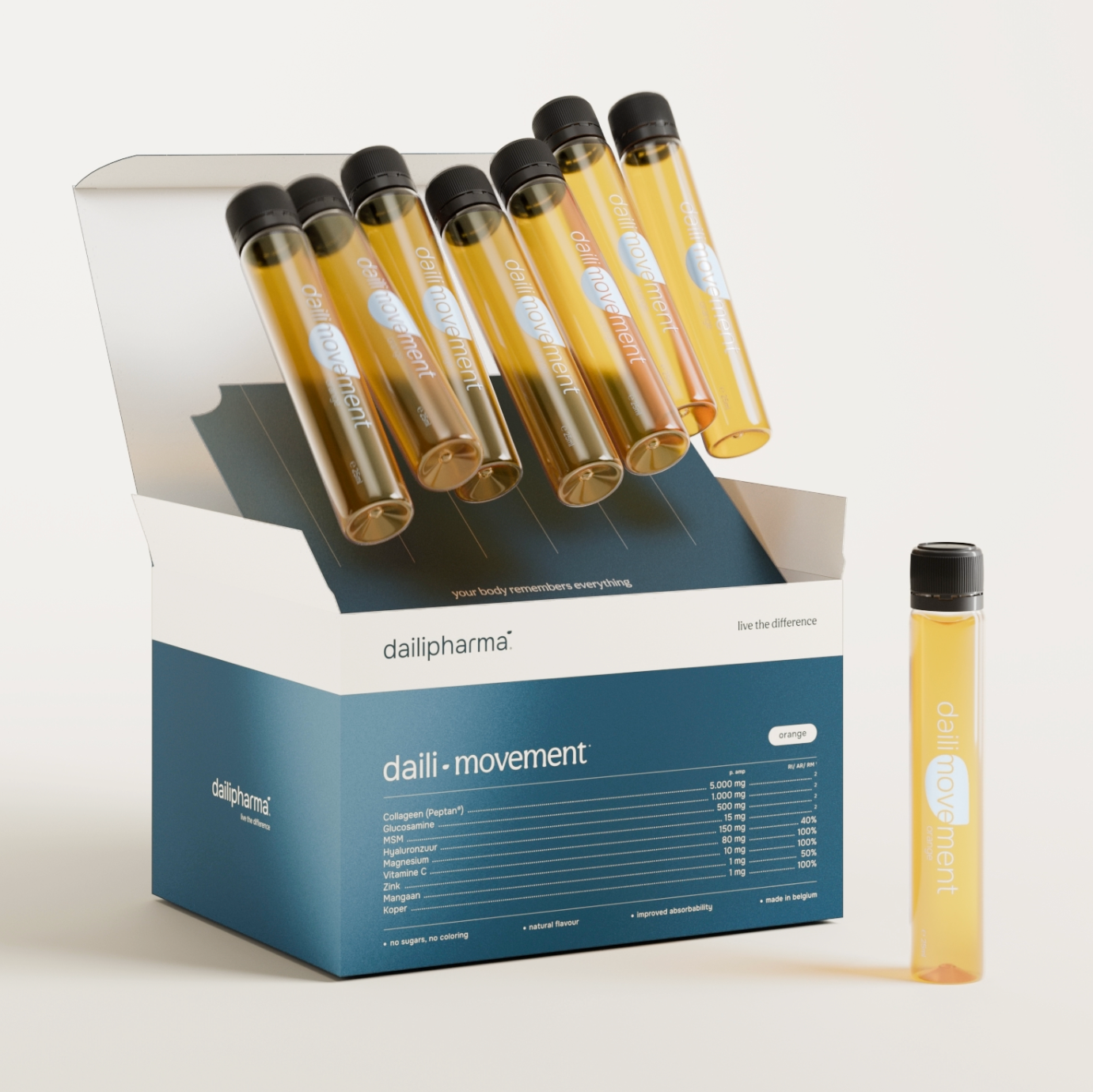 DAILIPHARMA DAILI MOVEMENT SMAAK ORANGE AMPULLEN (28 X 25 ML)