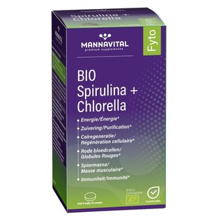 MANNAVITAL NATURAL PRODUCTS BIO SPIRULINA + CHLORELLA (240 V-TABLETTEN)