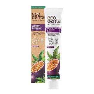 ECODENTA ORGANIC WHITENING PASSIEVRUCHT TANDPASTA MET ENZYMEN (75 ML)