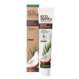 ECODENTA DENTIFRICE BIO ANTI-PLAQUE À L'HUILE DE COCO (75 ML)