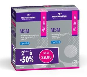 MANNAVITAL NATURAL PRODUCTS DUOPACK MSM PLATINUM (2 X 180 V-TABLETTEN)