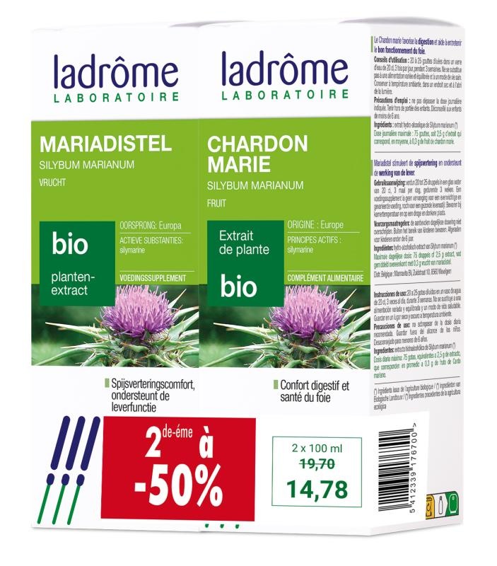 LADRÔME LABORATOIRE DUOPACK MARIADISTEL - SILYBUM MARIANUM BIO EXTRACT (2 X 100 ML)