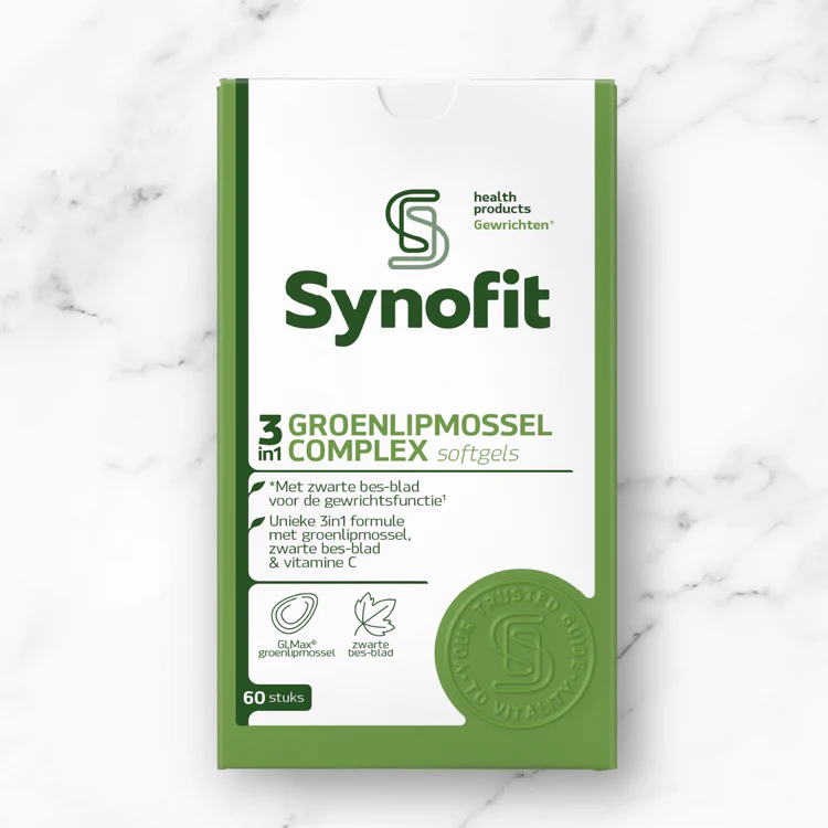 SYNOFIT GREEN-LIPPED MUSSEL SYNOFIT 3 IN 1 GROENLIPMOSSEL COMPLEX (60 SOFTGELS)