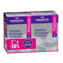 MANNAVITAL NATURAL PRODUCTS DUOPACK VITAMINE B-COMPLEX PLATINUM (2 X 60 V-CAPS)