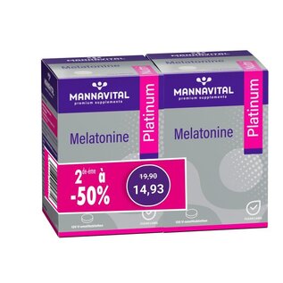 MANNAVITAL NATURAL PRODUCTS DUOPACK MELATONINE PLATINUM (2 x 120 V-SMELTTABLETTEN)