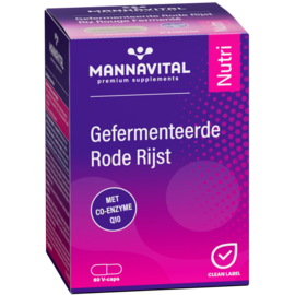 MANNAVITAL NATURAL PRODUCTS GEFERMENTEERDE RODE RIJST + CO-ENZYM Q10 (60 V-CAPS)
