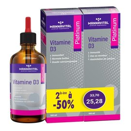 MANNAVITAL NATURAL PRODUCTS DUO PACK VITAMINE D3 GOUTTES PLATINUM (2 X 100 ML)