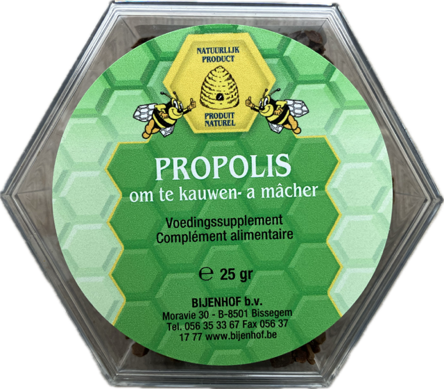 BIJENHOF BEE PRODUCTS PROPOLIS PUUR OM TE KAUWEN - KAUWPROPOLIS (25 G)