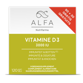 ALFA BY NUTRIFARMA NUTRICEUTICALS ALFA VITAMINE D3 - 3000 IU (120 SOFTGELS)