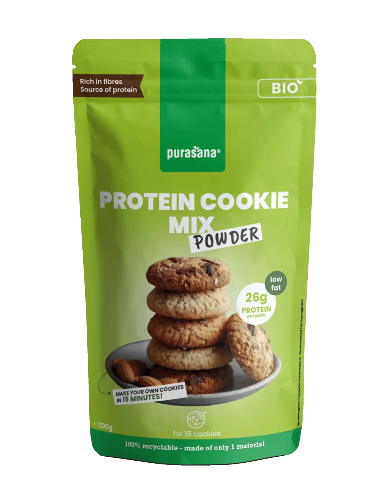 PURASANA NATURAL PROTECTION PROTEIN COOKIE MIX (200 G)