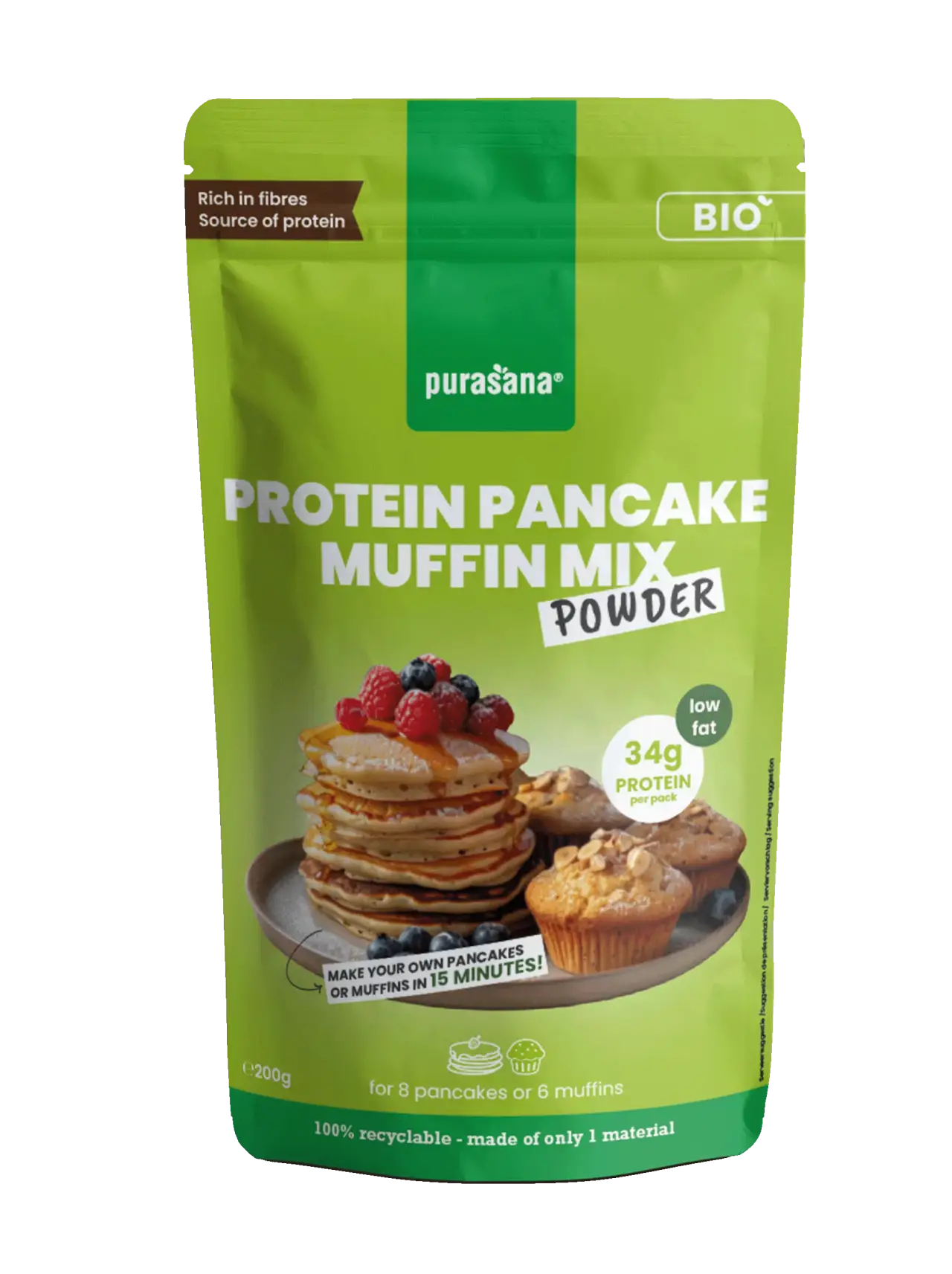 PURASANA NATURAL PROTECTION PROTEIN PANCAKE & MUFFIN MIX (200 G)