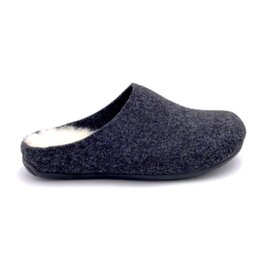 FELLHOF LAMBSKIN PANTOFFELS  WOL OPEN ANTRACIET (MAAT 37)