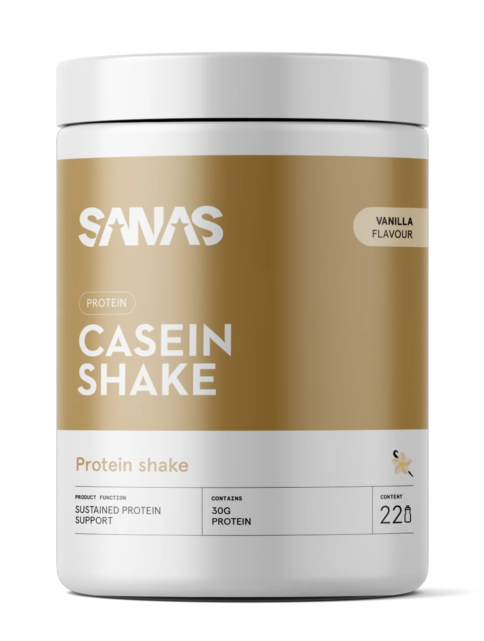 SANAS SPORTS NUTRITION CASEIN SHAKE VANILLA (SUPER PROTEIN 95) (660 G)
