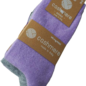 GREVEL SOCKS 2 PAAR KASJMIER WINTERSOKKEN IN LILA/LICHTGRIJS (MAAT 35/38)