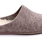 FELLHOF LAMBSKIN PANTOUFLES  EN LAINE, OUVERTES, NATURELLE (TAILLE 37)