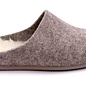 FELLHOF LAMBSKIN PANTOUFLES  EN LAINE, OUVERTES, NATURELLE (TAILLE 44)