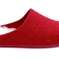 FELLHOF LAMBSKIN PANTOUFLES  EN LAINE, OUVERTES, ROUGE (TAILLE 41)