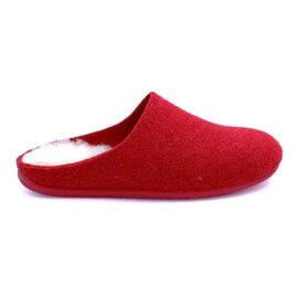 FELLHOF LAMBSKIN PANTOUFLES  EN LAINE, OUVERTES, ROUGE (TAILLE 42)