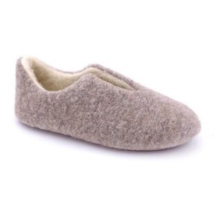 FELLHOF LAMBSKIN PANTOUFLES EN LAINE WALKERS NATURE (TAILLE 37)