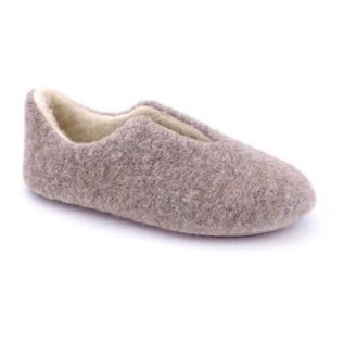 FELLHOF LAMBSKIN PANTOUFLES EN LAINE WALKERS NATURE (TAILLE 42)