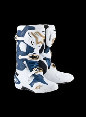 Alpinestars ALPINESTARS Boots Tech 10 LE DRESS WHITES-TROPICAL WHITE / DARK BLUE / GOLD