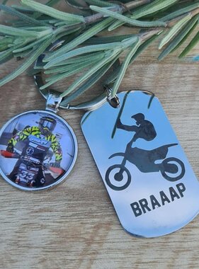 Braaap sleutelhanger met foto