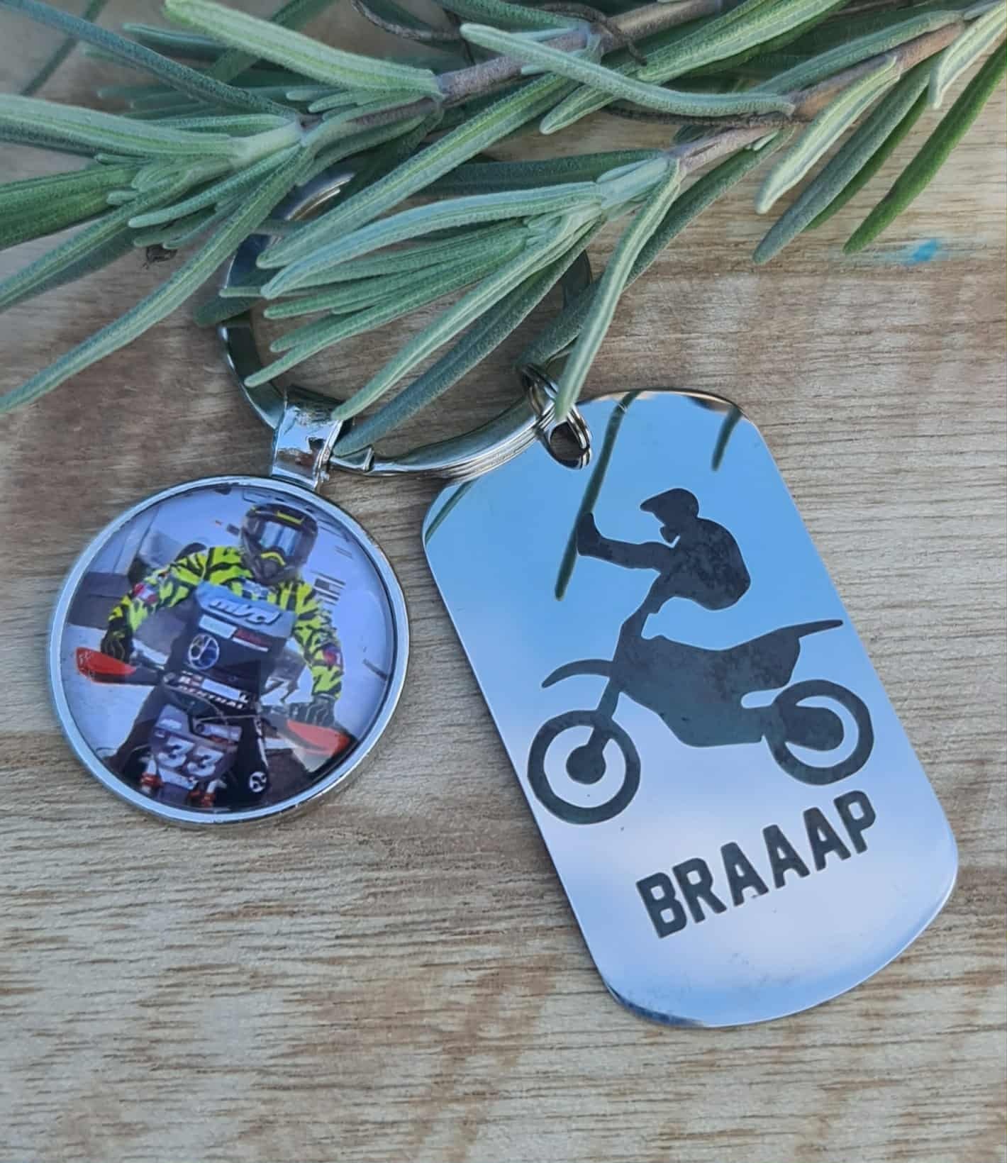 Braaap sleutelhanger met foto