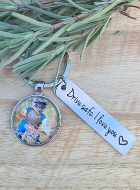 Drive Safe I Love You sleutelhanger met foto