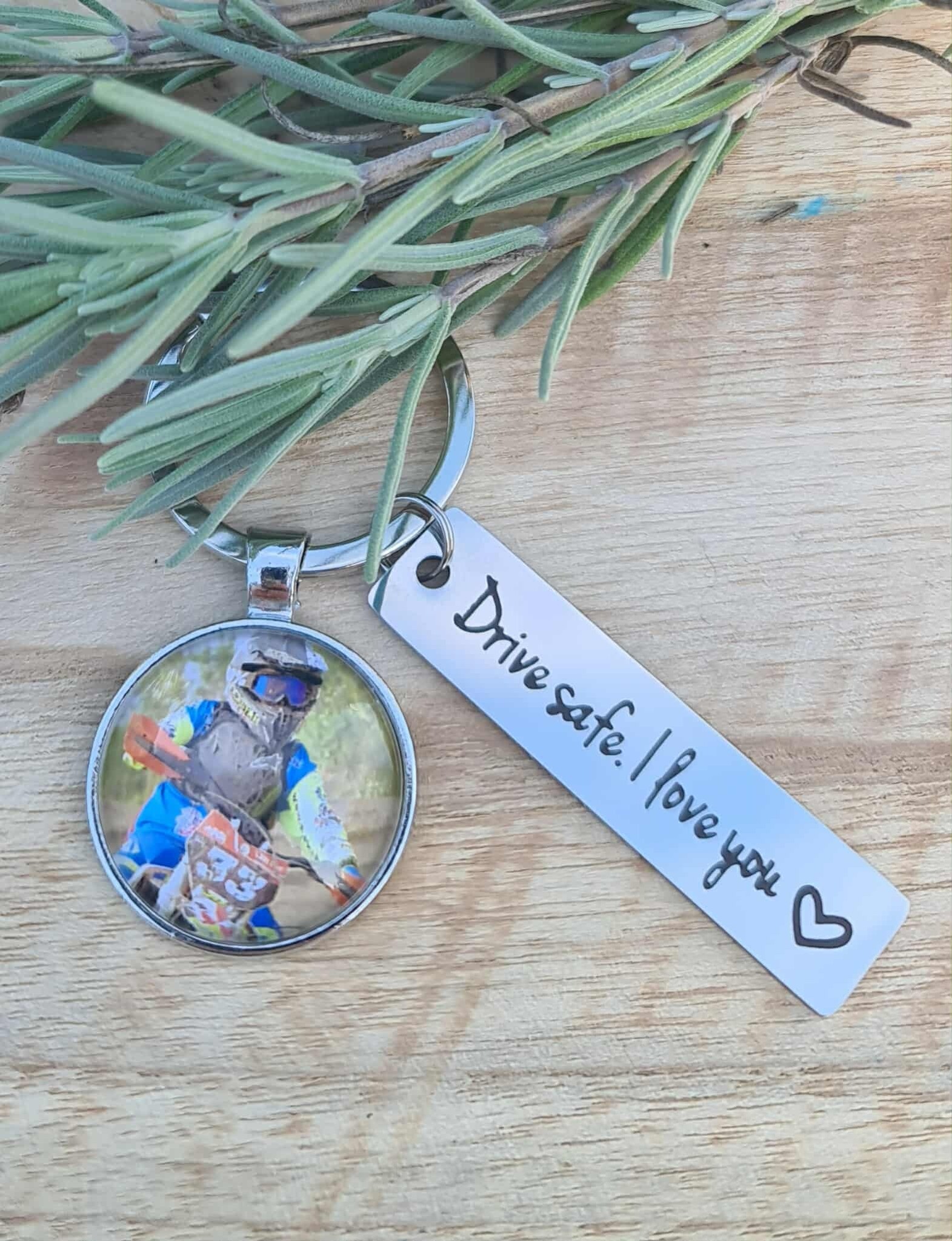 Drive Safe I Love You sleutelhanger met foto