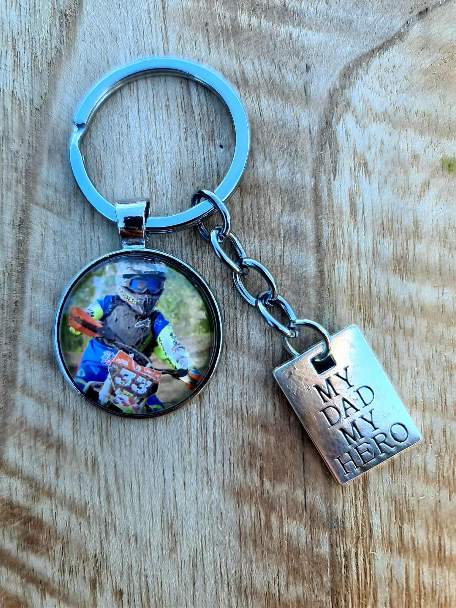 My Dad My Hero sleutelhanger met foto