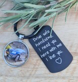 Drive Safe Handsome sleutelhanger met foto