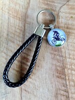 Stoere gevlochten sleutelhanger met foto