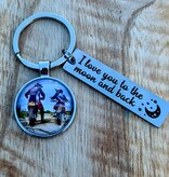 I love you to the moon and back sleutelhanger