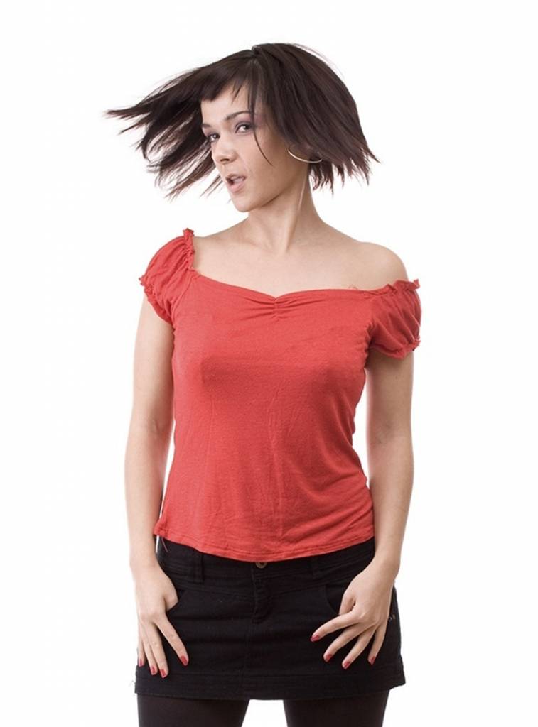 Arvind Crazy Red Women Top