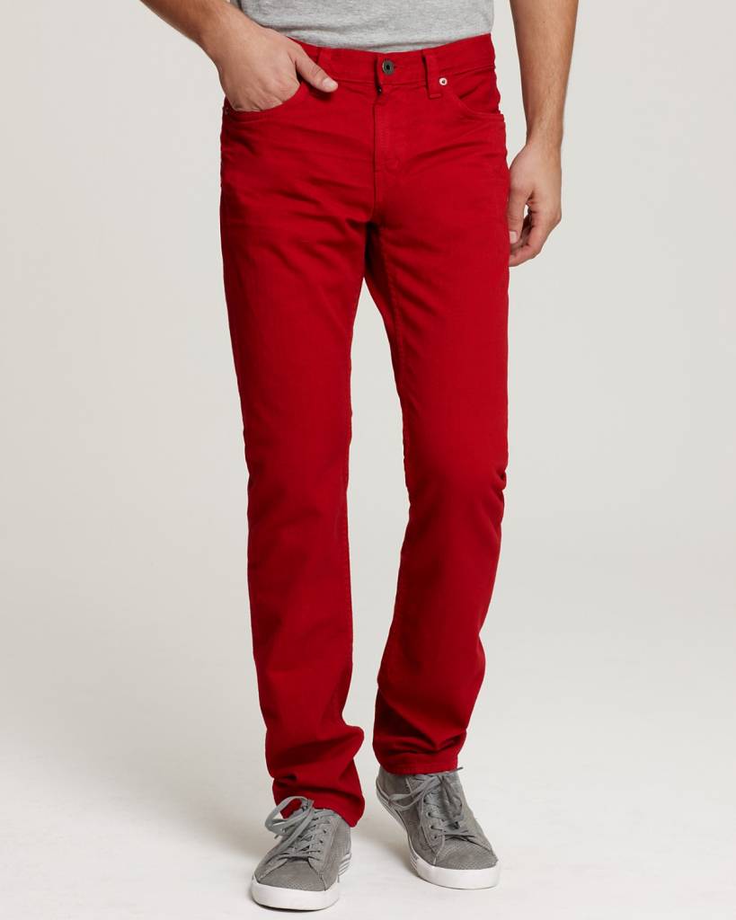 Denim Heren Jeans - rood