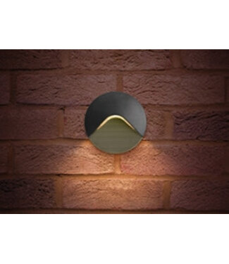 Led Buitenlamp Pathlux Rond Grijs, 2,2w, 90 Lumen, 3000K Warm Wit, IP65, 3 Jaar Garantie