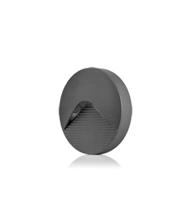 Led Buitenlamp Pathlux Rond Grijs, 2,2w, 90 Lumen, 3000K Warm Wit, IP65, 3 Jaar Garantie