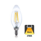 E14 4w Filament Peer, 430 Lumen, 2700K Warm Wit, 2 Jaar Garantie