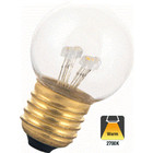 E27 0,7w Bol Lamp, 37 Lumen, Transparante Kap, 2650K Warm Wit