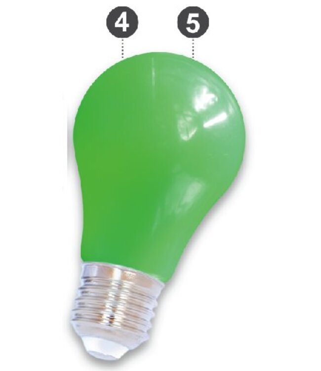 E27 LED Bollamp Groen