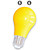 E27 LED Bollamp Geel