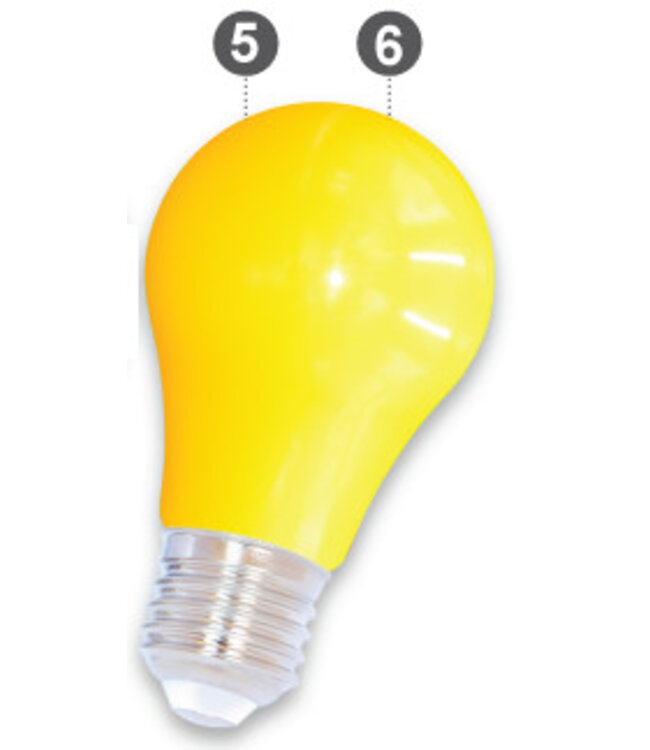 E27 LED Bollamp Geel